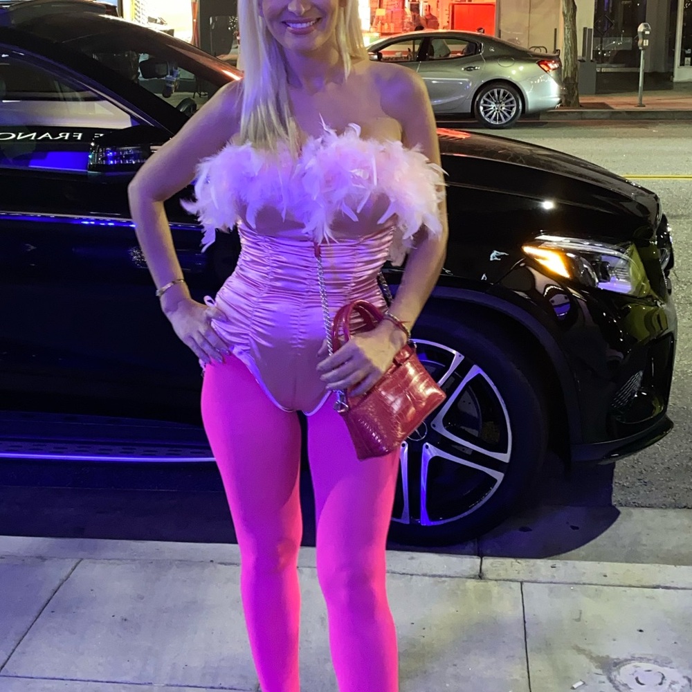 Legally blonde costume, Playboy bunny costume, Halloween, costume, small
